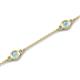 6 - Aizza (5 Stn/4 mm) Aquamarine Station Bracelet 