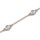 6 - Aizza (5 Stn/4 mm) Aquamarine Station Bracelet 