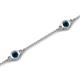 6 - Aizza (5 Stn/4 mm) Blue Diamond Station Bracelet 