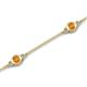 6 - Aizza (5 Stn/4 mm) Citrine Station Bracelet 