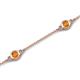6 - Aizza (5 Stn/4 mm) Citrine Station Bracelet 