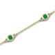 6 - Aizza (5 Stn/4 mm) Emerald Station Bracelet 