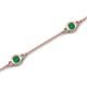 6 - Aizza (5 Stn/4 mm) Emerald Station Bracelet 