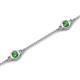 6 - Aizza (5 Stn/4 mm) Green Garnet Station Bracelet 