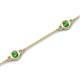 6 - Aizza (5 Stn/4 mm) Green Garnet Station Bracelet 