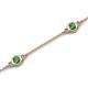 6 - Aizza (5 Stn/4 mm) Green Garnet Station Bracelet 