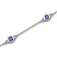 6 - Aizza (5 Stn/4 mm) Iolite Station Bracelet 