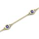 6 - Aizza (5 Stn/4 mm) Iolite Station Bracelet 