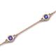 6 - Aizza (5 Stn/4 mm) Iolite Station Bracelet 
