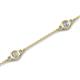 6 - Aizza (5 Stn/4 mm) Moissanite Station Bracelet 