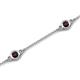 6 - Aizza (5 Stn/4 mm) Red Garnet Station Bracelet 