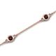 6 - Aizza (5 Stn/4 mm) Red Garnet Station Bracelet 