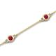 6 - Aizza (5 Stn/4 mm) Ruby Station Bracelet 