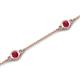 6 - Aizza (5 Stn/4 mm) Ruby Station Bracelet 