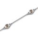 6 - Aizza (5 Stn/4 mm) Smoky Quartz Station Bracelet 