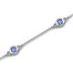 6 - Aizza (5 Stn/4 mm) Tanzanite Station Bracelet 