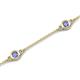 6 - Aizza (5 Stn/4 mm) Tanzanite Station Bracelet 