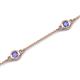 6 - Aizza (5 Stn/4 mm) Tanzanite Station Bracelet 