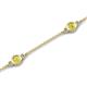 6 - Aizza (5 Stn/4 mm) Yellow Diamond Station Bracelet 