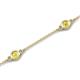 6 - Aizza (5 Stn/4 mm) Yellow Sapphire Station Bracelet 