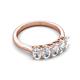 5 - Elmira 1.00 ctw Oval Shape Natural Diamond Five Stone Wedding Band 