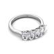 5 - Elmira 1.00 ctw Oval Shape Natural Diamond Five Stone Wedding Band 