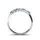 3 - Reina 3.00 mm London Blue Topaz and Diamond 7 Stone Wedding Band 