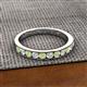 3 - Kathiryn 3.00 mm Peridot and Lab Grown Diamond 11 Stone Wedding Band 
