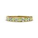 1 - Kathiryn 3.00 mm Peridot and Lab Grown Diamond 11 Stone Wedding Band 