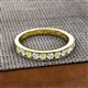 3 - Kathiryn 3.00 mm Peridot and Lab Grown Diamond 11 Stone Wedding Band 