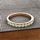 3 - Kathiryn 3.00 mm Peridot and Diamond 11 Stone Wedding Band 
