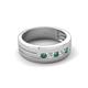 6 - Brandon 0.32 ctw Created Alexandrite and Natural Diamond High Polished Men Wedding Band (7 mm) 