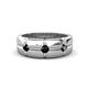 1 - Isaac 0.25 ctw Black Diamond Cross Patterned Men Band (7.50 mm) 