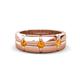 1 - Isaac 0.21 ctw Citrine Cross Patterned Men Band (7.50 mm) 