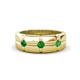 1 - Isaac 0.28 ctw Green Garnet Cross Patterned Men Band (7.50 mm) 