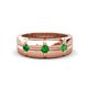 1 - Isaac 0.28 ctw Green Garnet Cross Patterned Men Band (7.50 mm) 