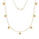 1 - Zuria 0.56 ctw Citrine (7 stn/3mm) Women Drop Station Necklace 