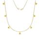 1 - Zuria 0.70 ctw Yellow Diamond (7 stn/3mm) Women Drop Station Necklace 