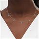2 - Zuria 0.63 ctw Blue Topaz (7 stn/3mm) Women Drop Station Necklace 