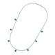 3 - Zuria 0.70 ctw Emerald (7 stn/3mm) Women Drop Station Necklace 