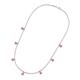3 - Zuria 1.19 ctw Pink Sapphire (7 stn/3mm) Women Drop Station Necklace 