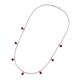 3 - Zuria 0.70 ctw Ruby (7 stn/3mm) Women Drop Station Necklace 
