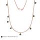 4 - Zuria 0.84 ctw Created Alexandrite (7 stn/3mm) Women Drop Station Necklace 