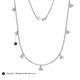 4 - Zuria 0.56 ctw Aquamarine (7 stn/3mm) Women Drop Station Necklace 
