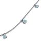 5 - Zuria 0.56 ctw Aquamarine (7 stn/3mm) Women Drop Station Necklace 