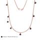 4 - Zuria 0.77 ctw Black Diamond (7 stn/3mm) Women Drop Station Necklace 