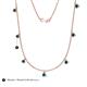 4 - Zuria 0.70 ctw Blue Diamond (7 stn/3mm) Women Drop Station Necklace 