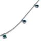5 - Zuria 0.70 ctw Blue Diamond (7 stn/3mm) Women Drop Station Necklace 