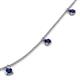 5 - Zuria 0.84 ctw Blue Sapphire (7 stn/3mm) Women Drop Station Necklace 