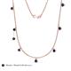 4 - Zuria 0.84 ctw Blue Sapphire (7 stn/3mm) Women Drop Station Necklace 